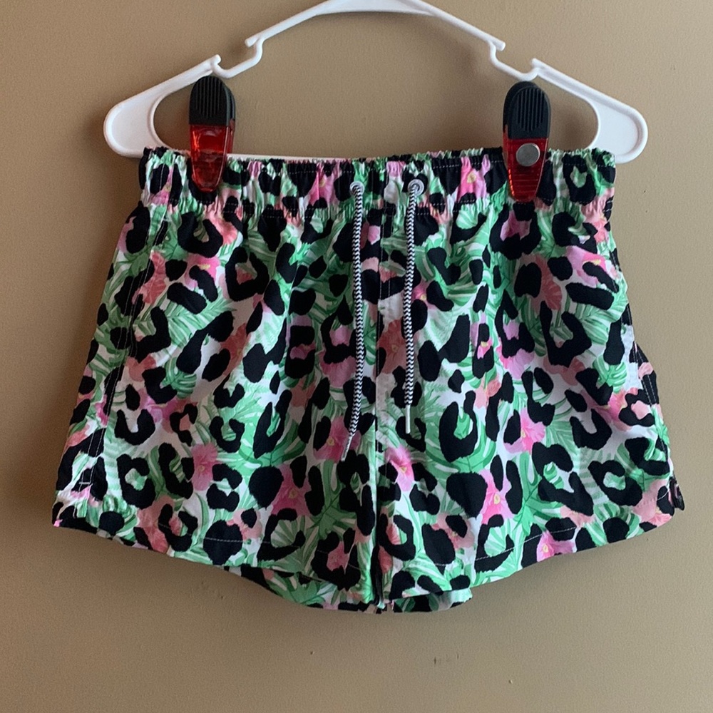 Boardies tropical cheetah print. Women’s size medium